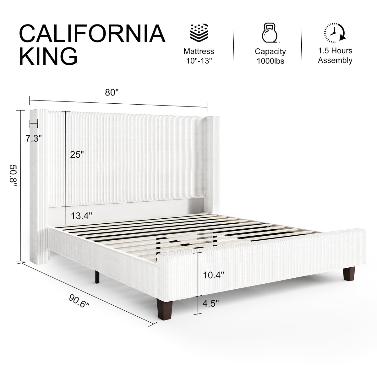 Rayes 50.8" Bed Frame Amerlife