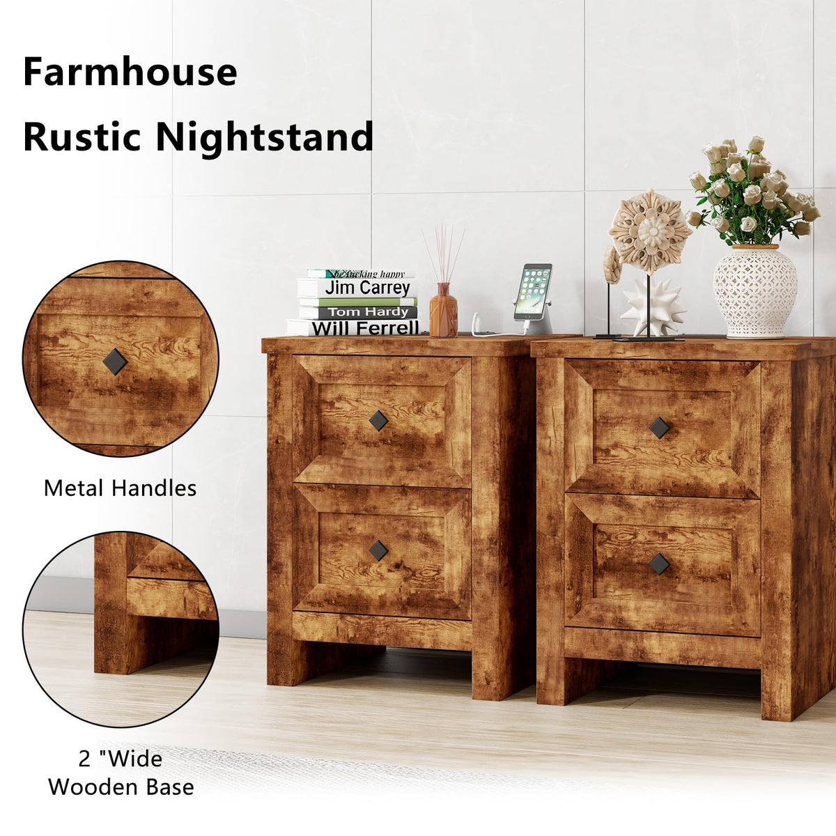Cody Bedroom Storage Bed Set Full Rustic Brown