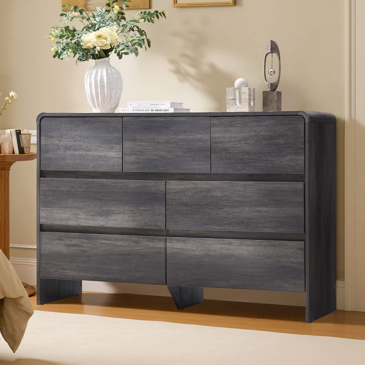 Garyon Modern 7-Drawer Storage Dresser _Black
