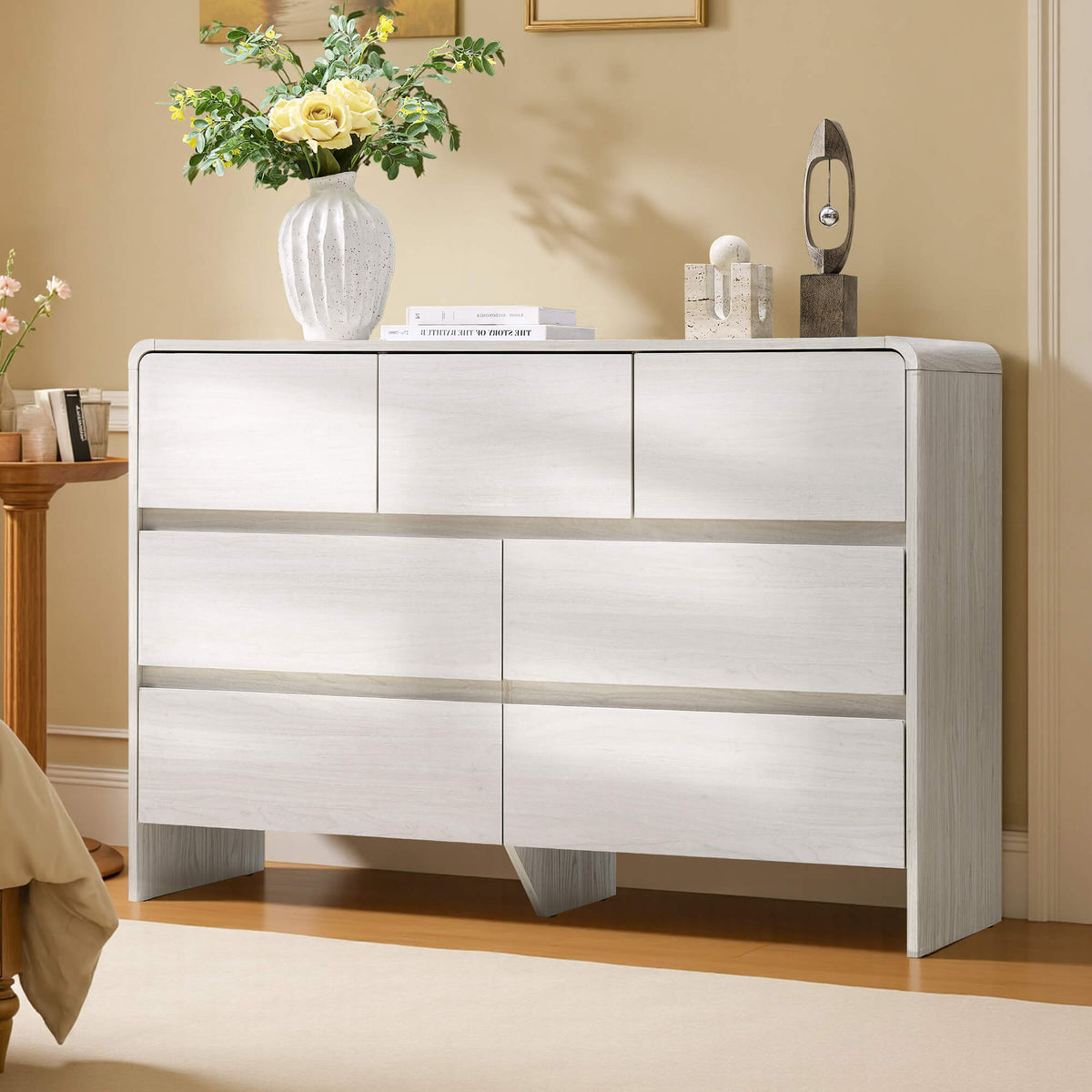 Garyon Modern 7-Drawer Storage Dresser _White