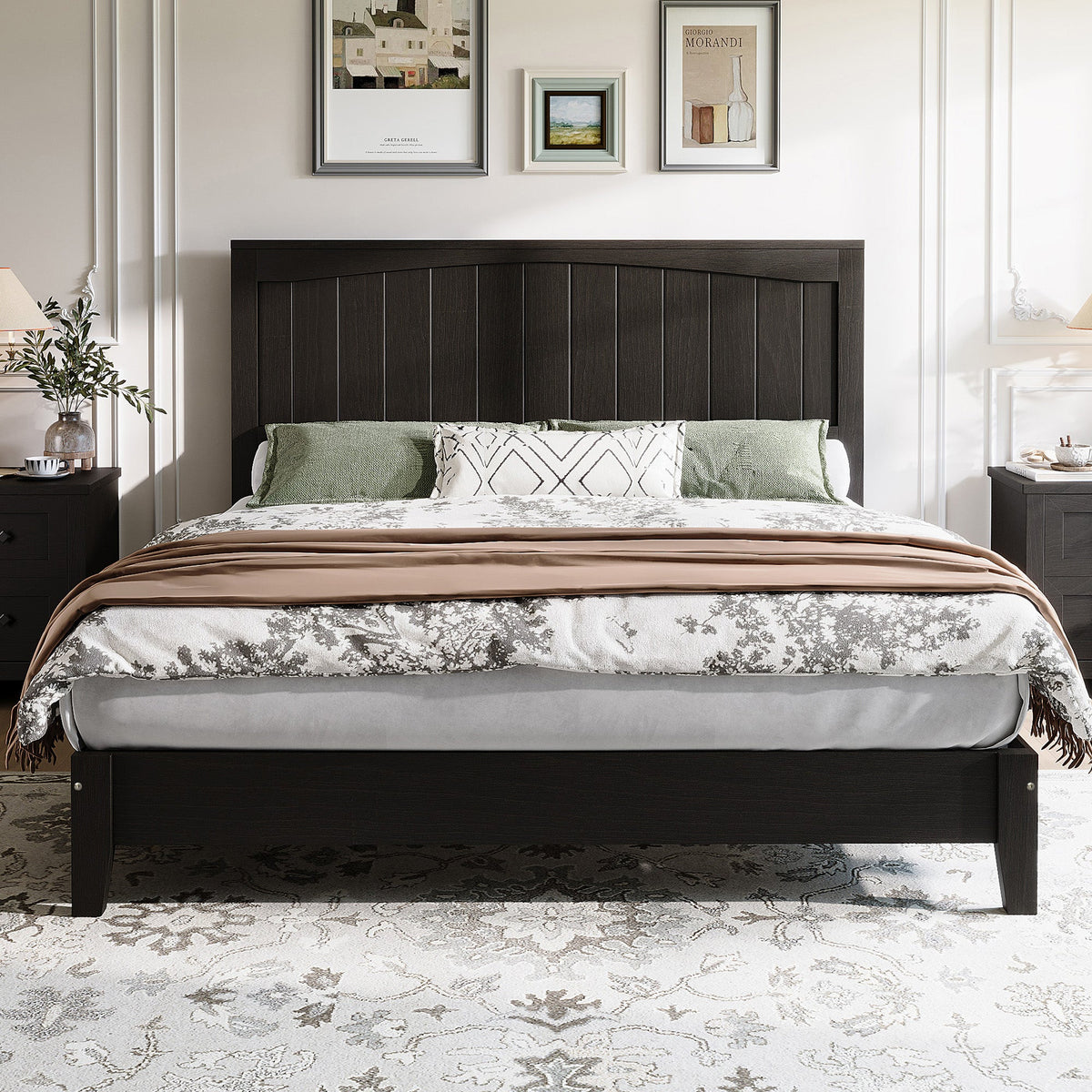Sanderson Solid Wood Bed Frame -FULL / BLACK