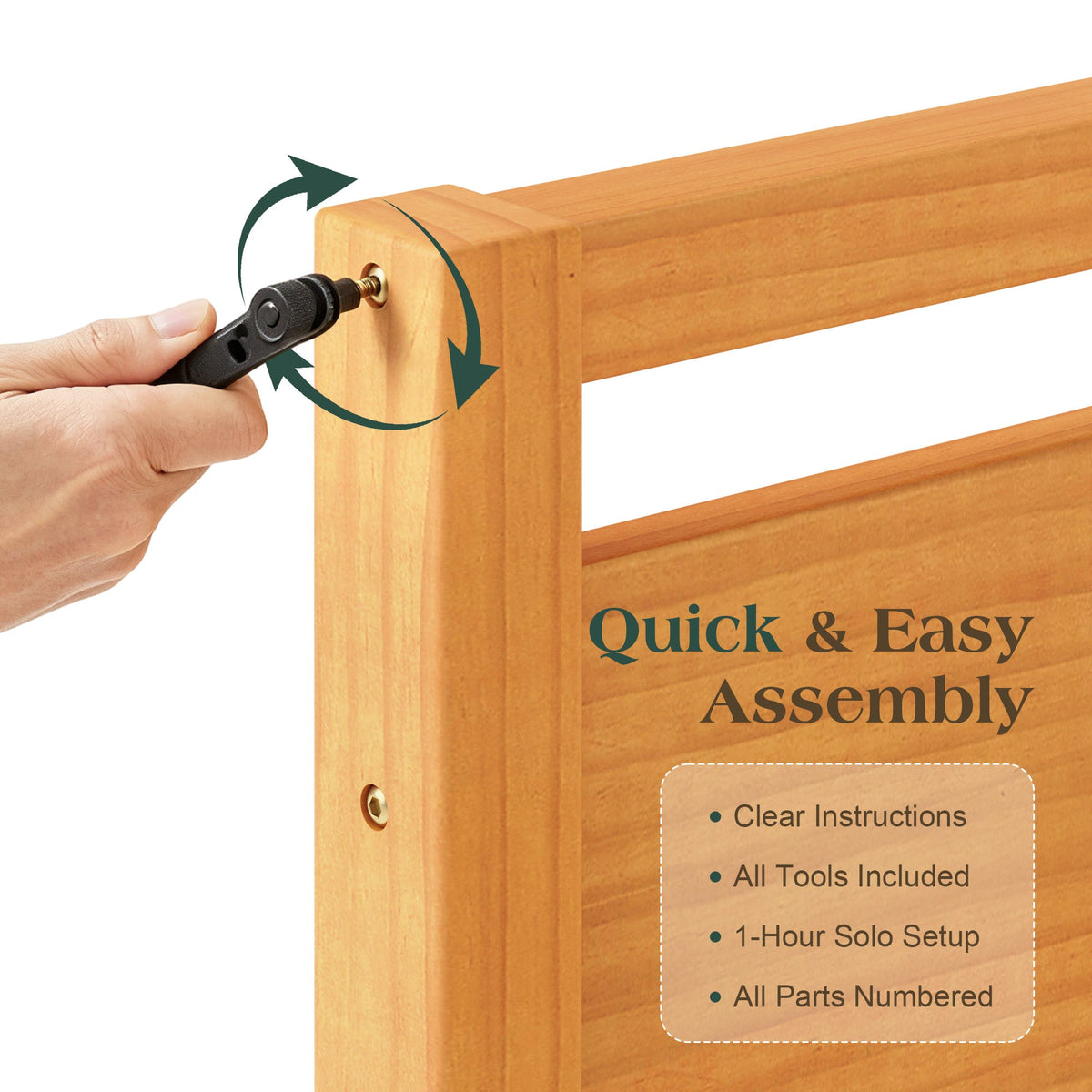Void Solid Wood Bed - YO-K