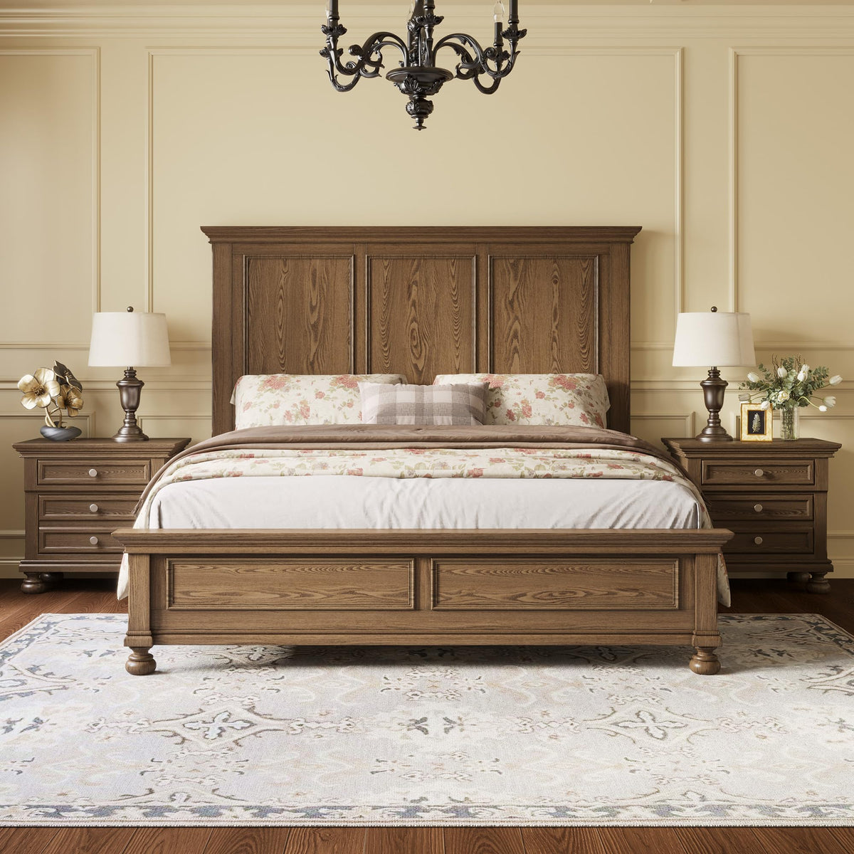Bobbin Solid Wood Bedroom Set Amerlife
