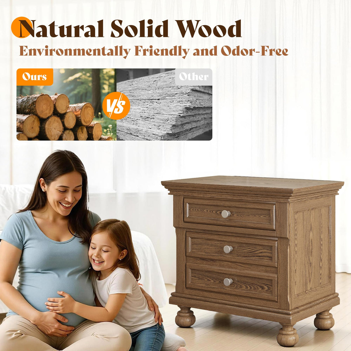 Bobbin Solid Wood Bedroom Set Amerlife