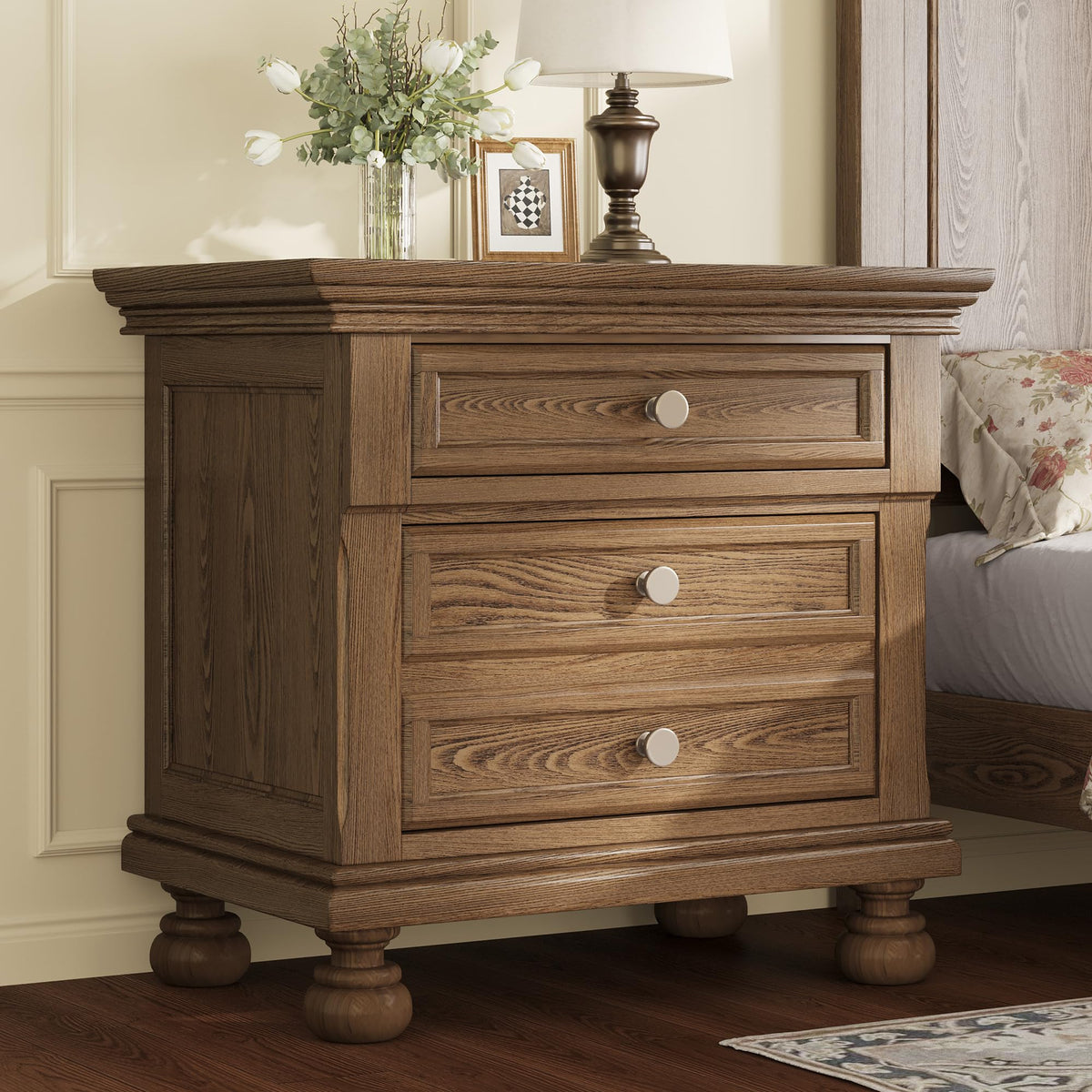 Bobbin Solid Wood Bedroom Set Amerlife