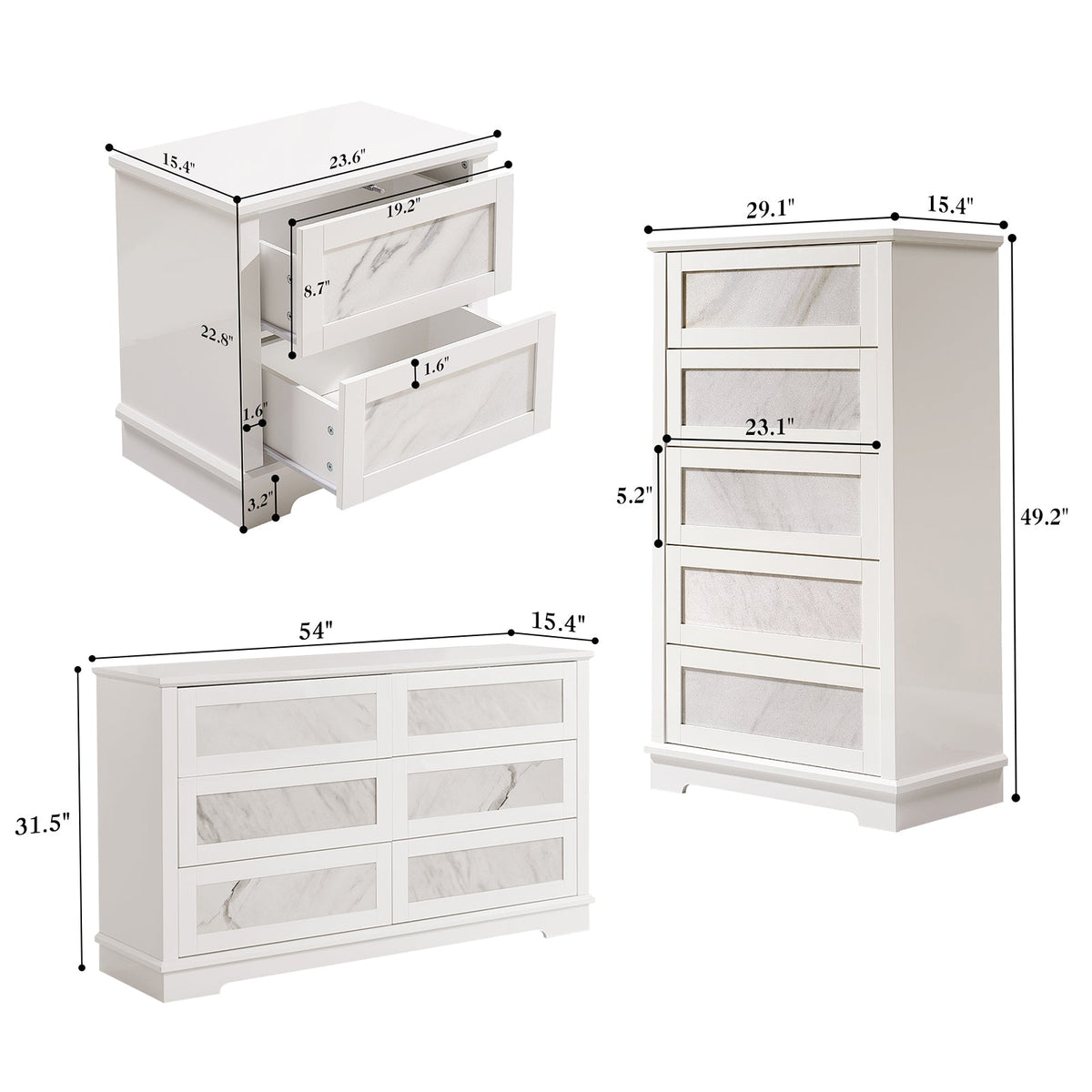 Thassos Marble TV Stand Amerlife