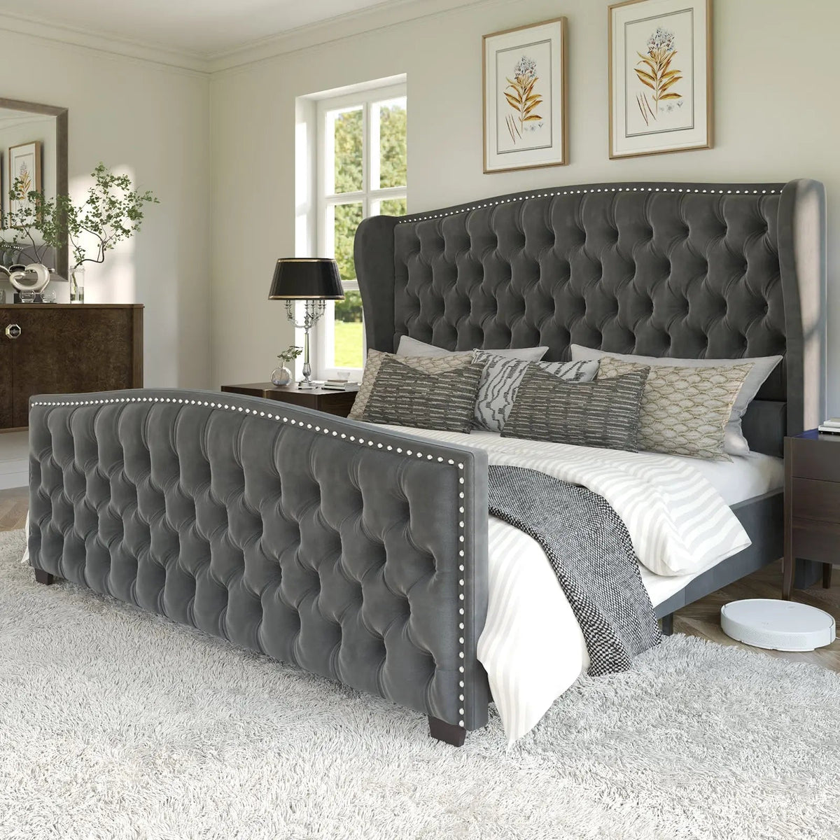 McCarthy California King Bed Frame Amerlife Grey