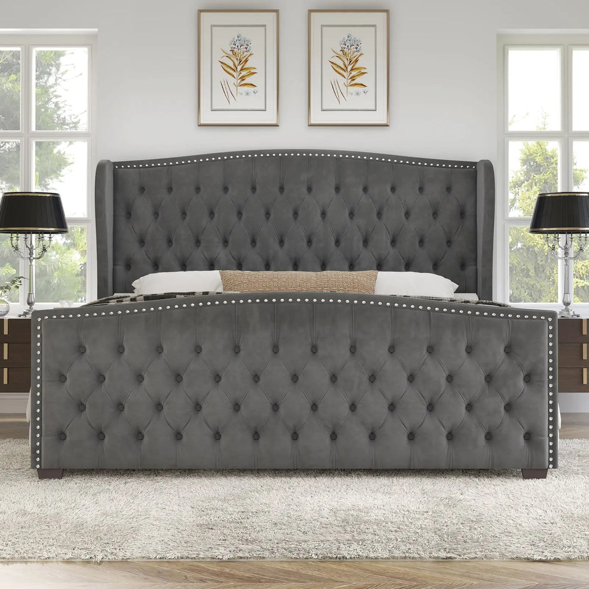 McCarthy California King Bed Frame Amerlife Grey