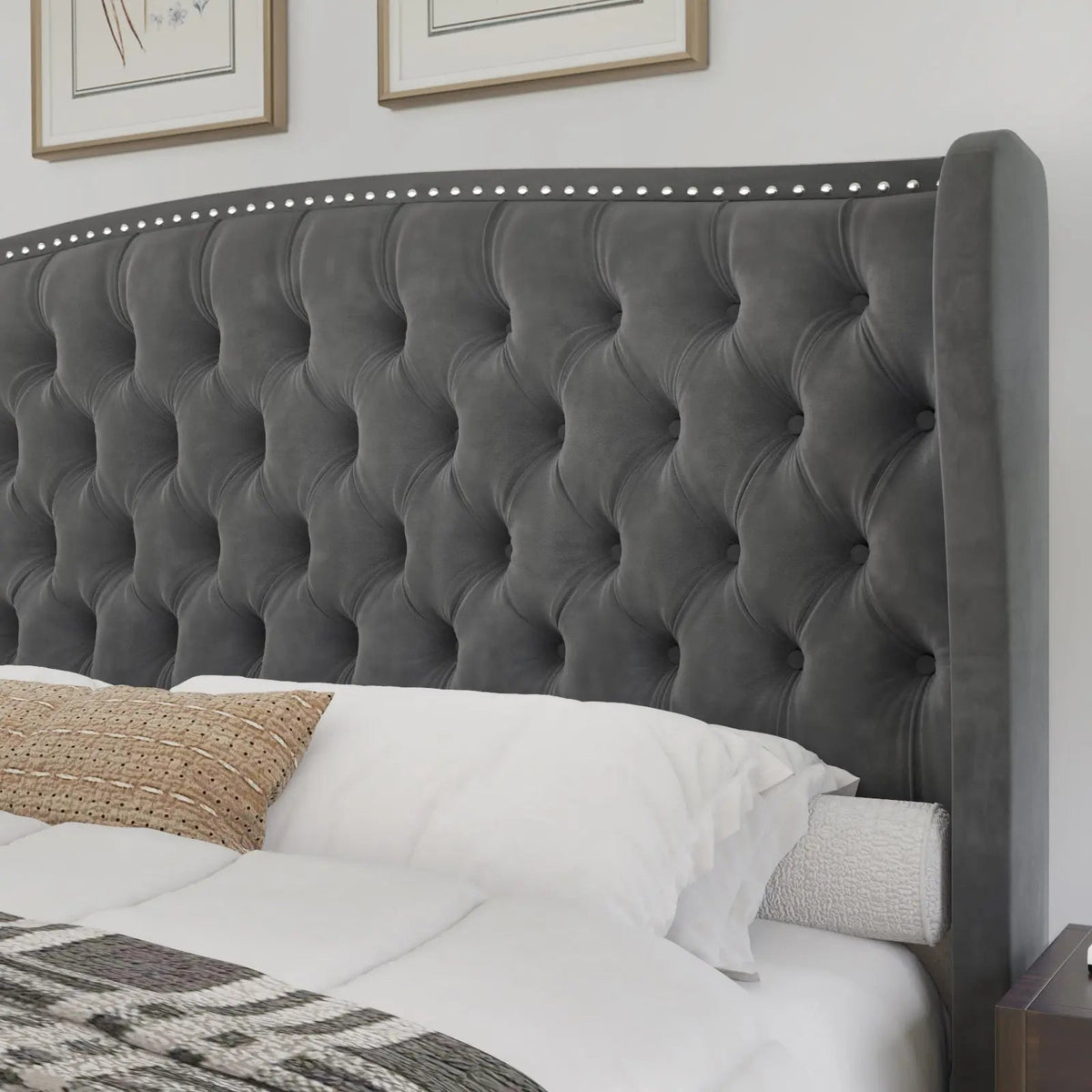 McCarthy California King Bed Frame Amerlife Grey