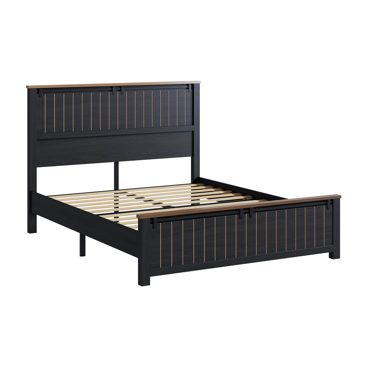 Tennyson Storage Wooden Bed Frame-Full(Black)