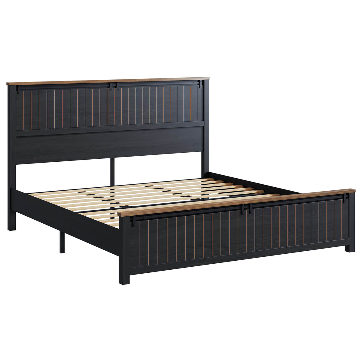 Tennyson Storage Wooden Bed Frame-King(Black)