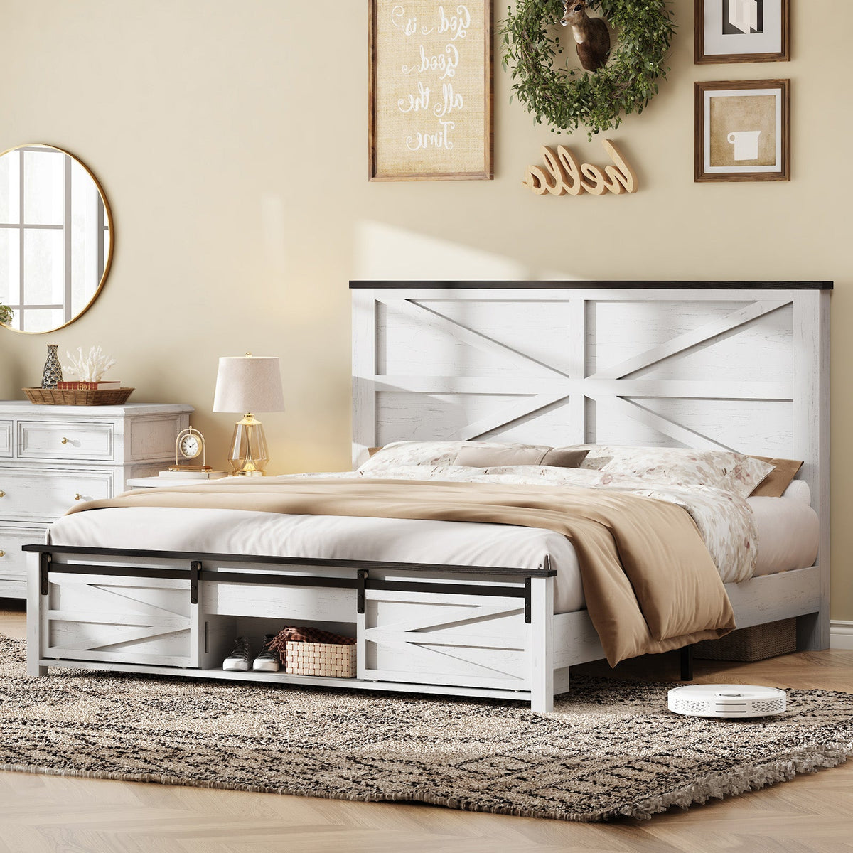 Barrow Bed Frame - Full / White