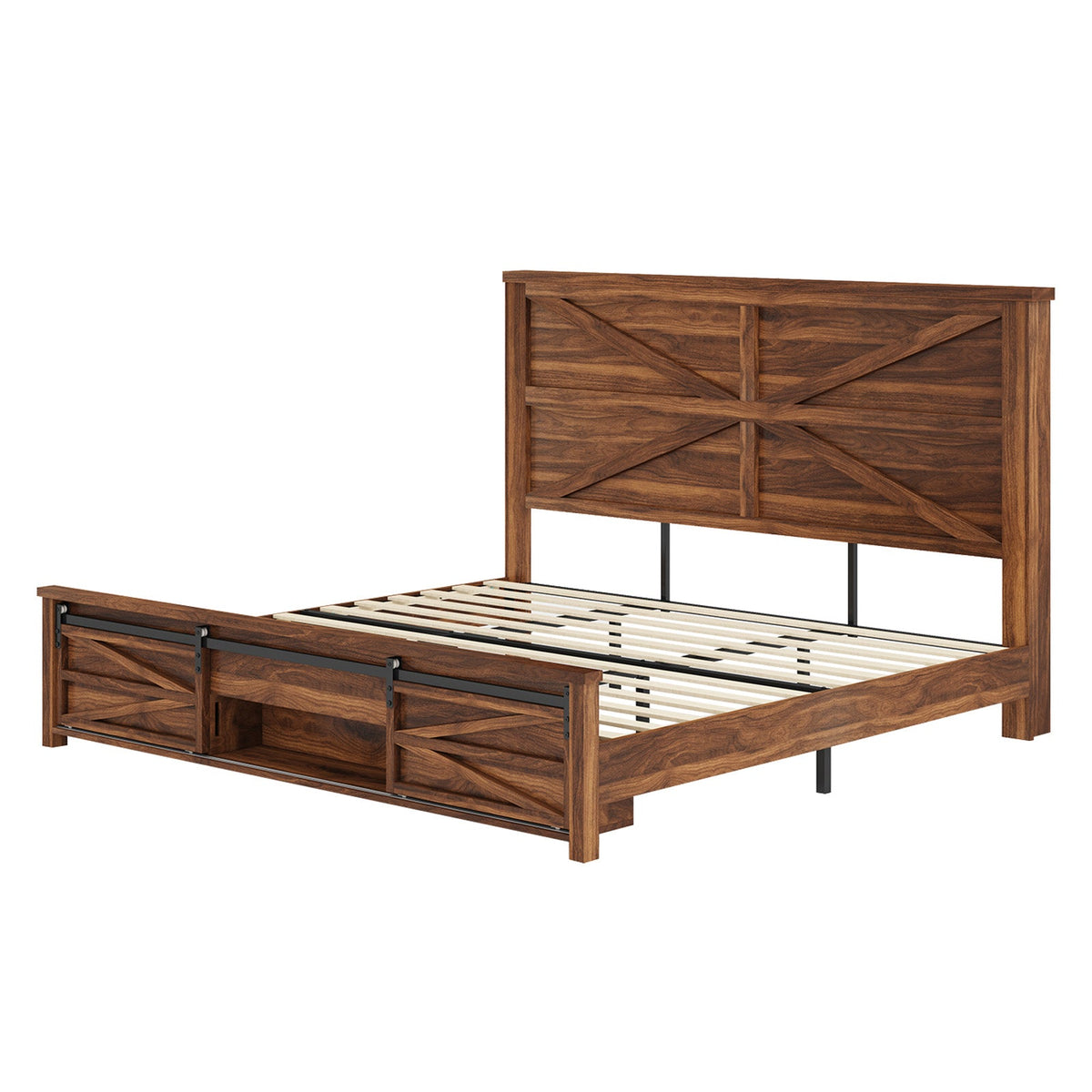 Barrow Bed Frame - King / Red Brown
