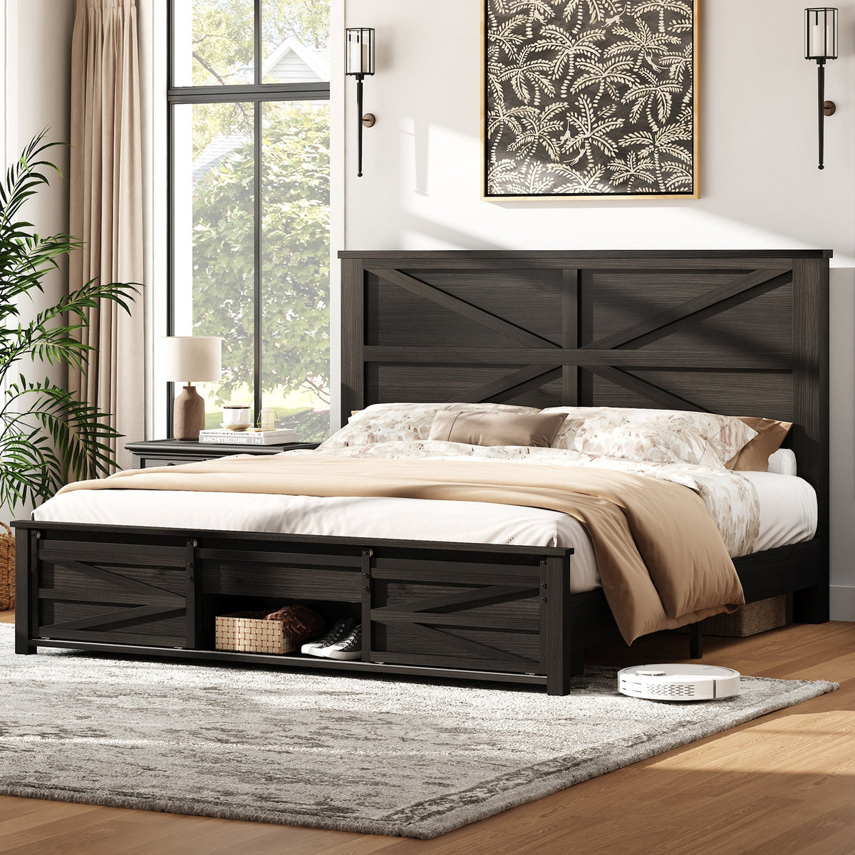 Barrow Bed Frame - Queen / Black