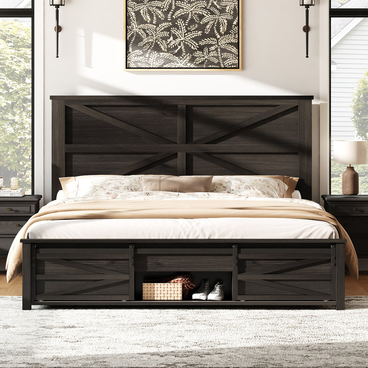 Barrow Bed Frame - Queen / Black