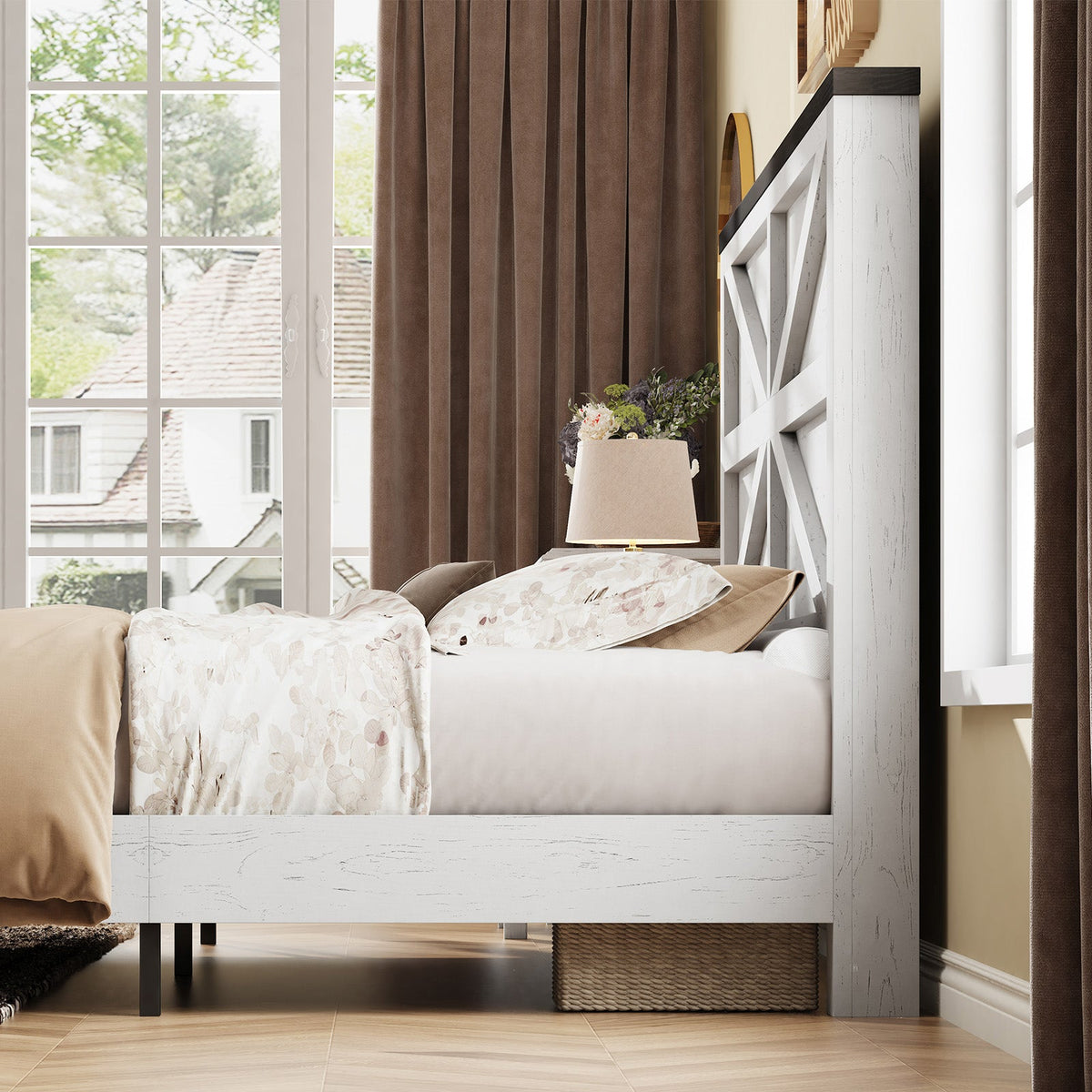 Barrow Bed Frame - Queen / White