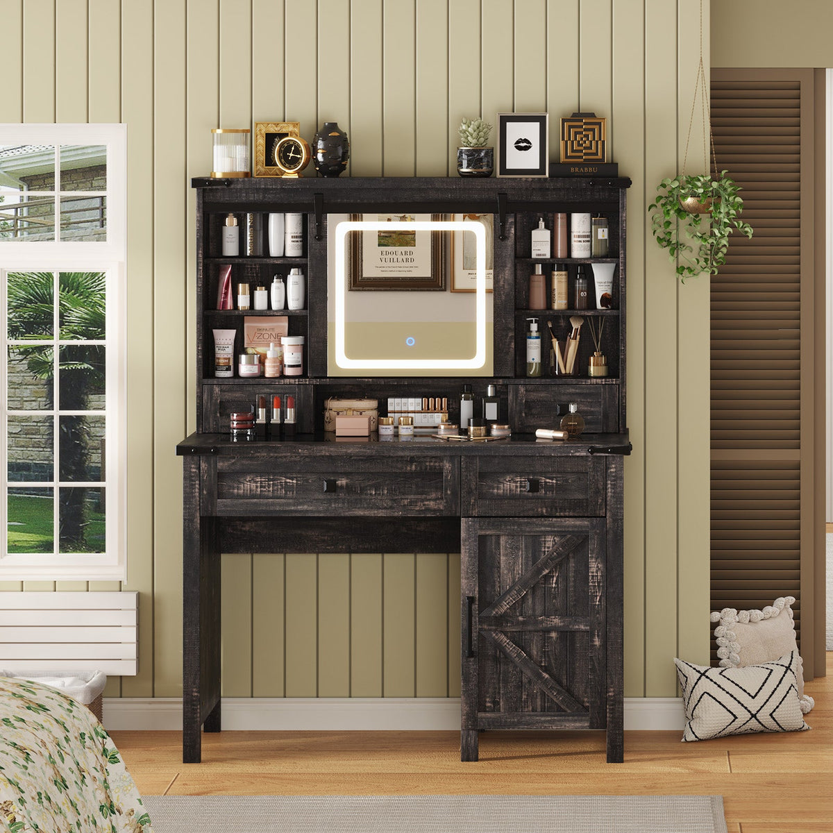 Bourton 42 Makeup Vanity - Black