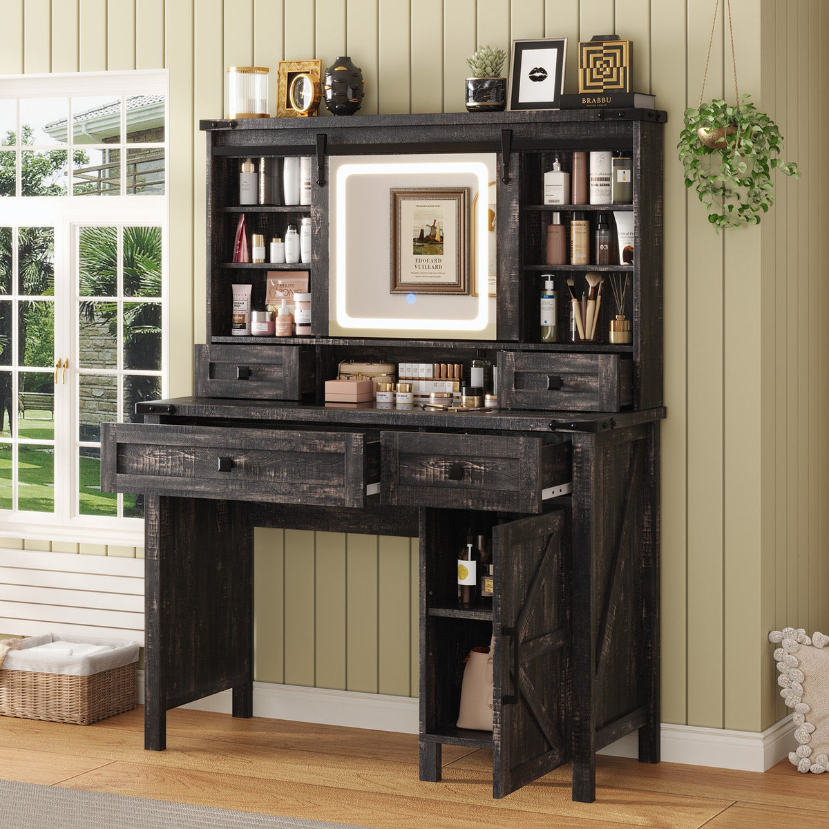 Bourton 42 Makeup Vanity - Black
