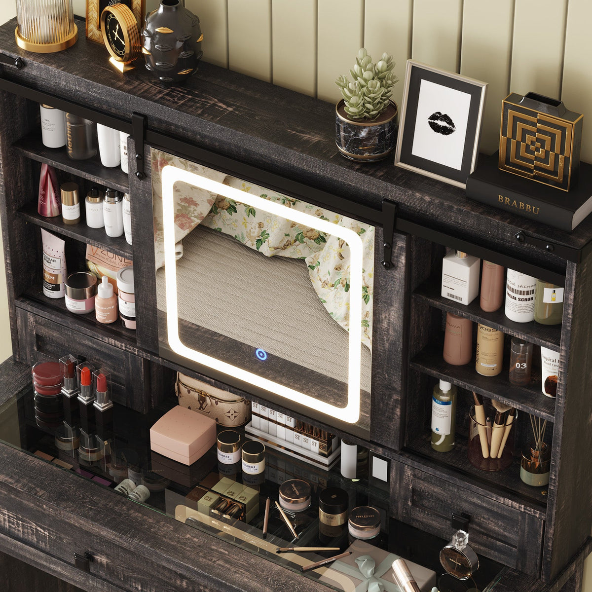 Bourton 42 Makeup Vanity - Black