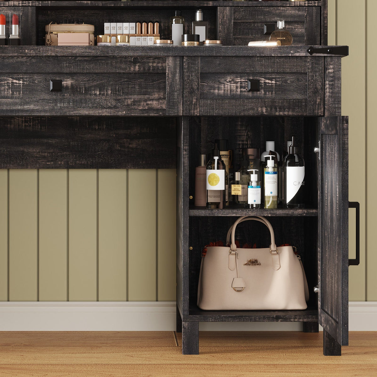 Bourton 42 Makeup Vanity - Black
