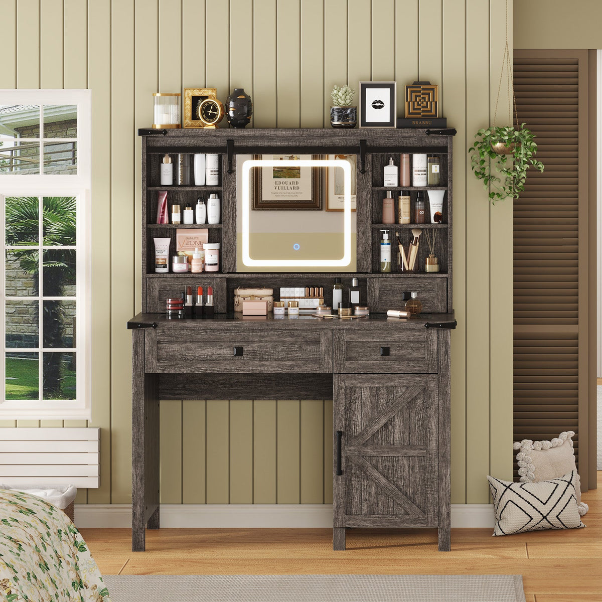 Bourton 42 Makeup Vanity - Gray