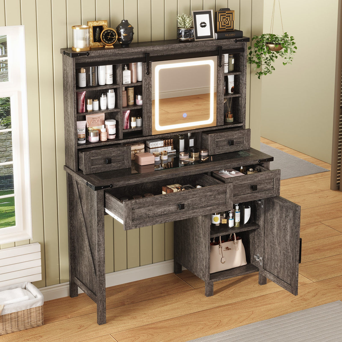 Bourton 42 Makeup Vanity - Gray