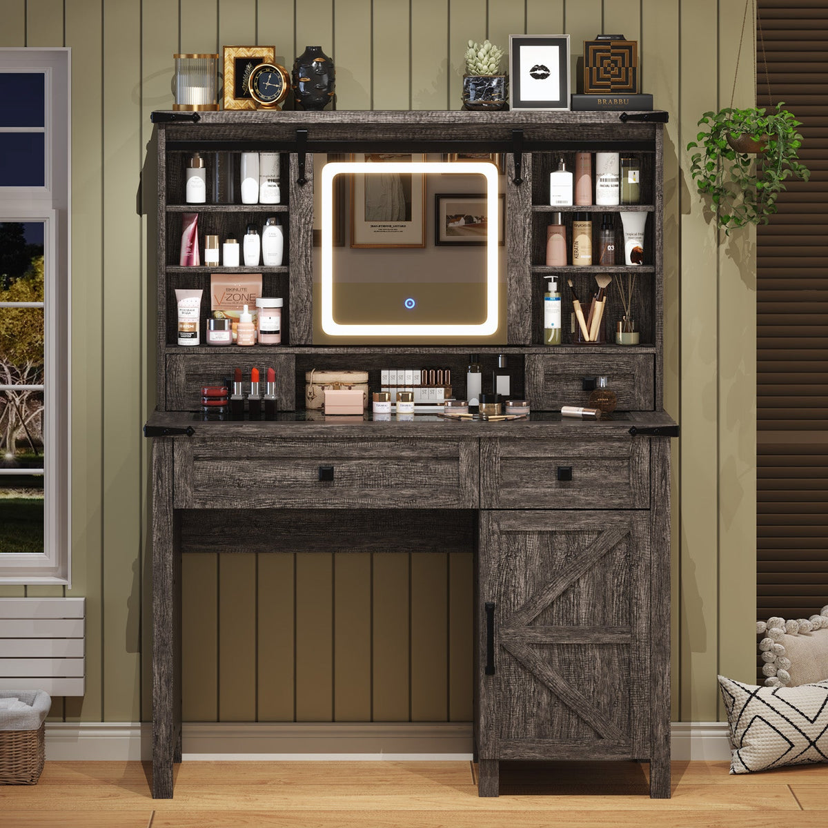 Bourton 42 Makeup Vanity - Gray