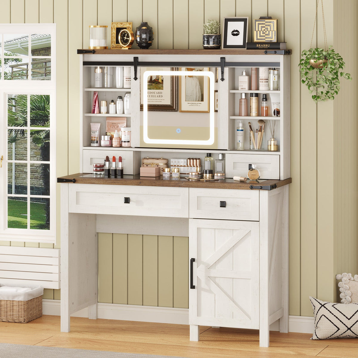 Bourton 42 Makeup Vanity - White