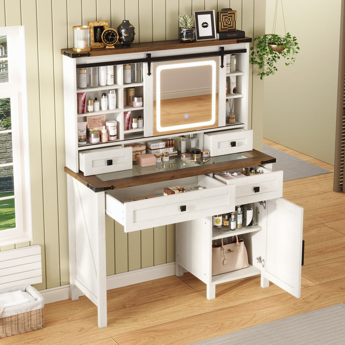 Bourton 42 Makeup Vanity - White