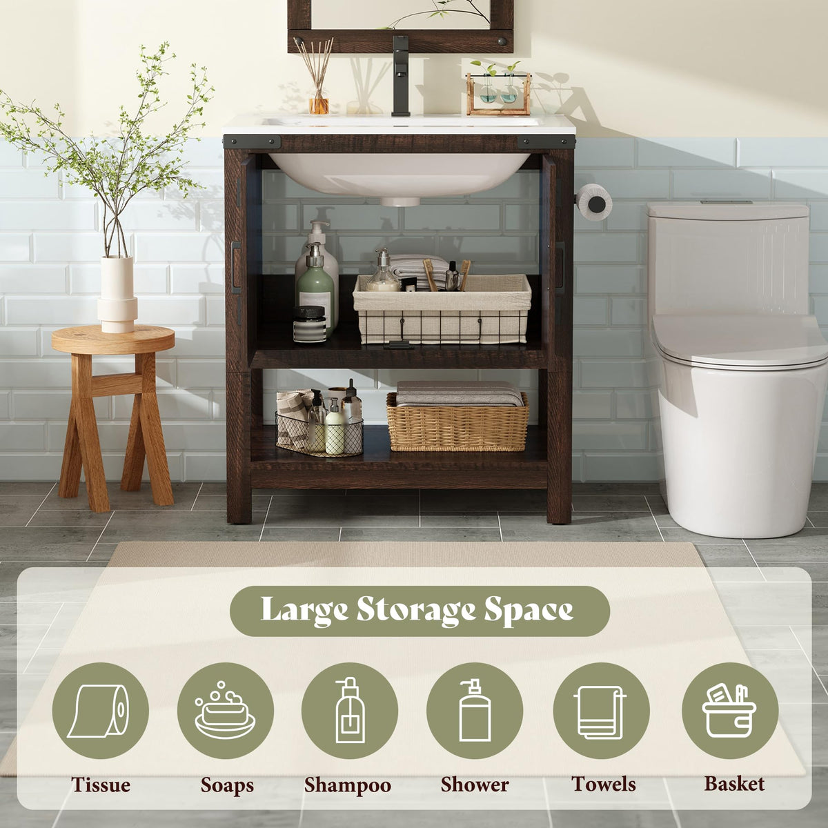 Calverton Rustic Brown 24”