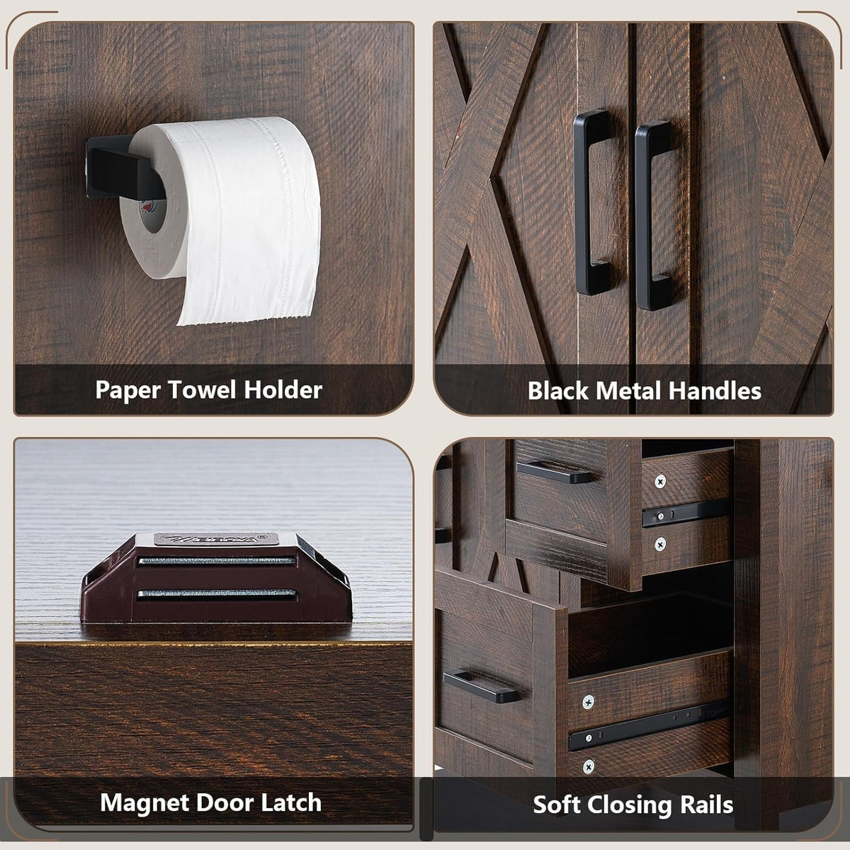 Calverton Rustic Brown 60”