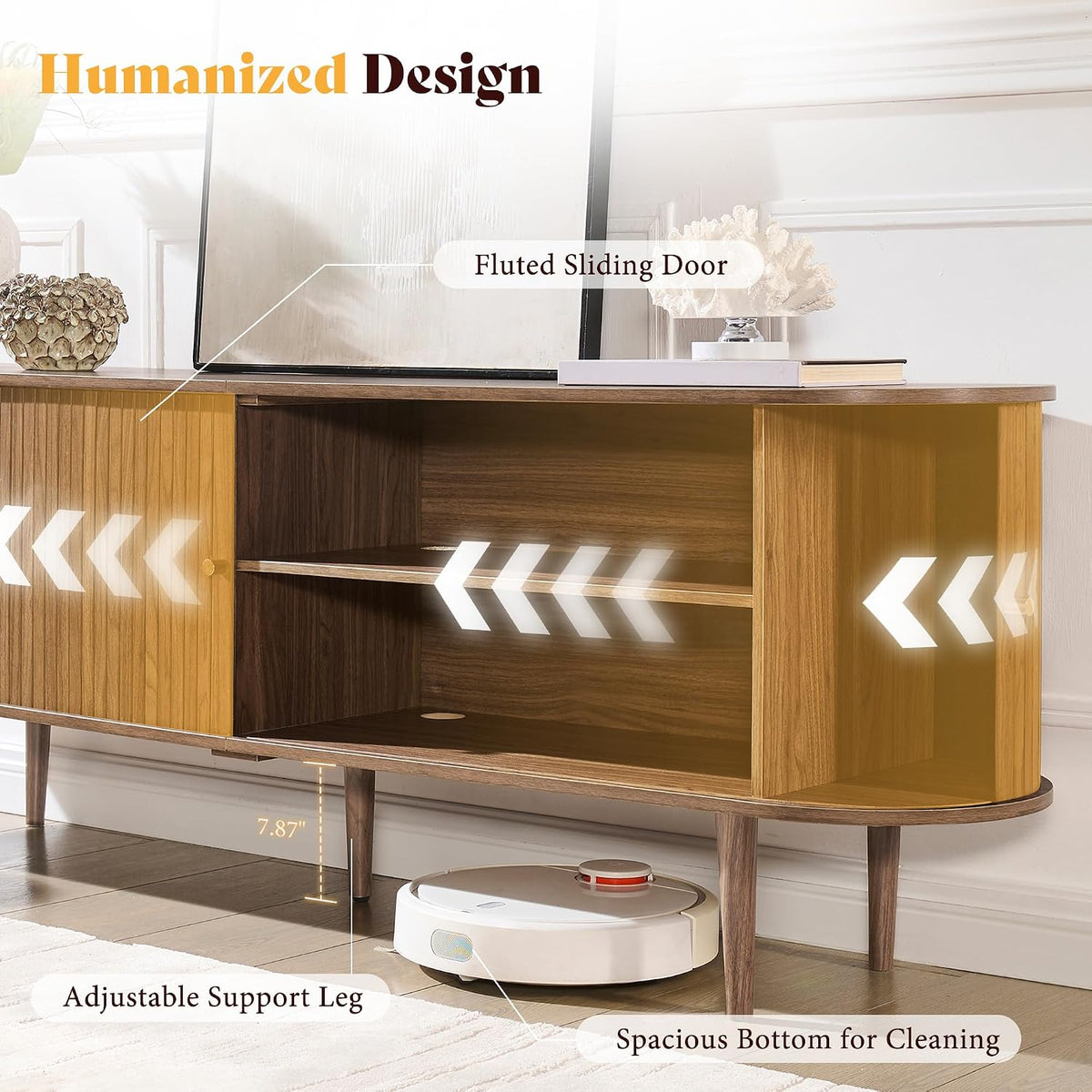 Briar 70" Mid Century TV Stand - Walnut