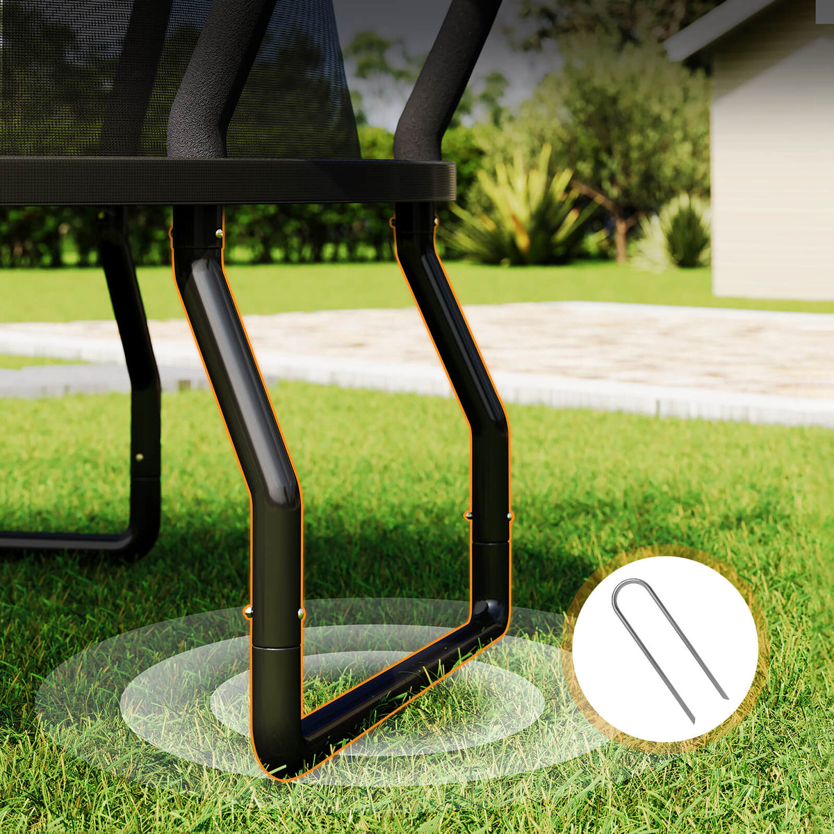 Bounce Outdoor Trampoline Amerlife Orange