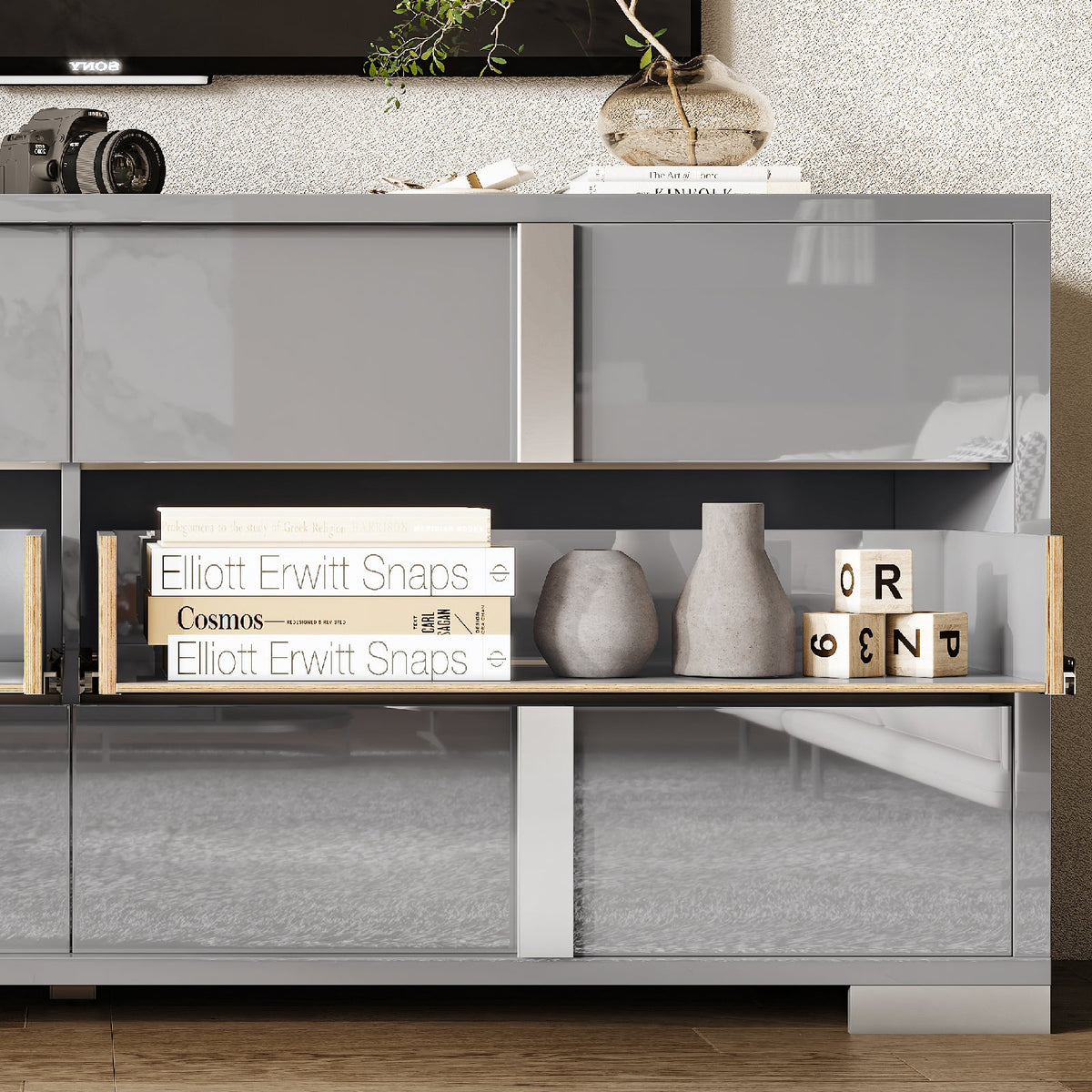 Lena 6-Drawers Dresser - Grey