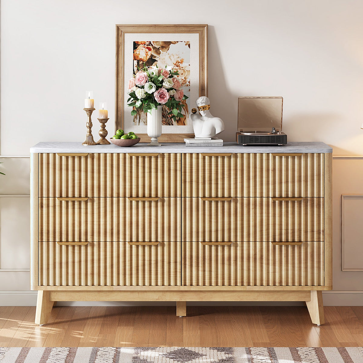 Cropredy 6-Drawers Dresser - Natural Oak