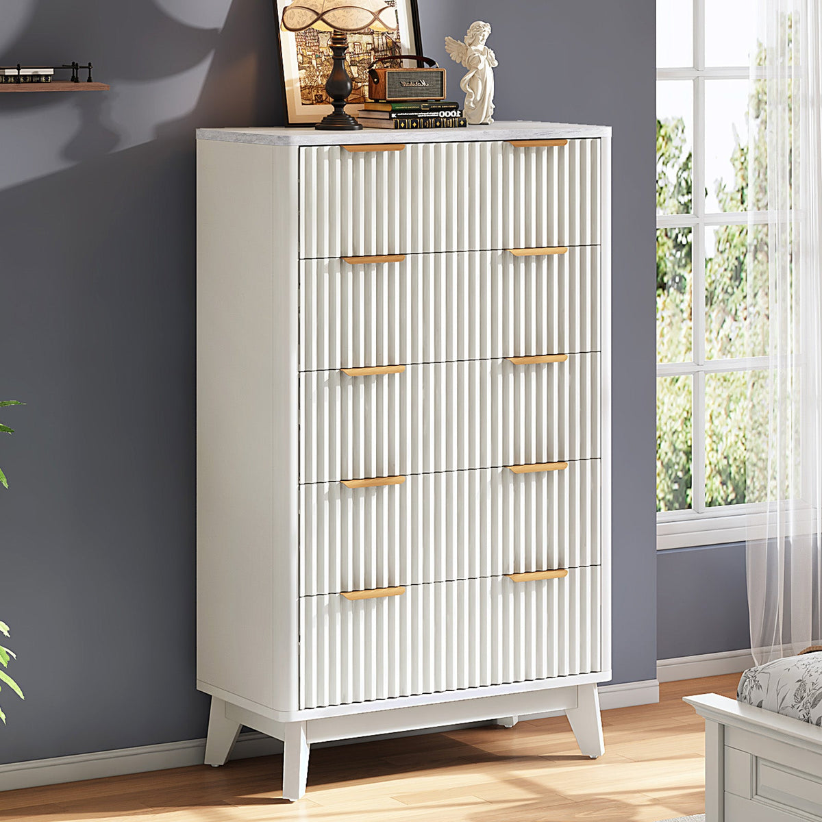 Cropredy 5-Drawers Dresser - White
