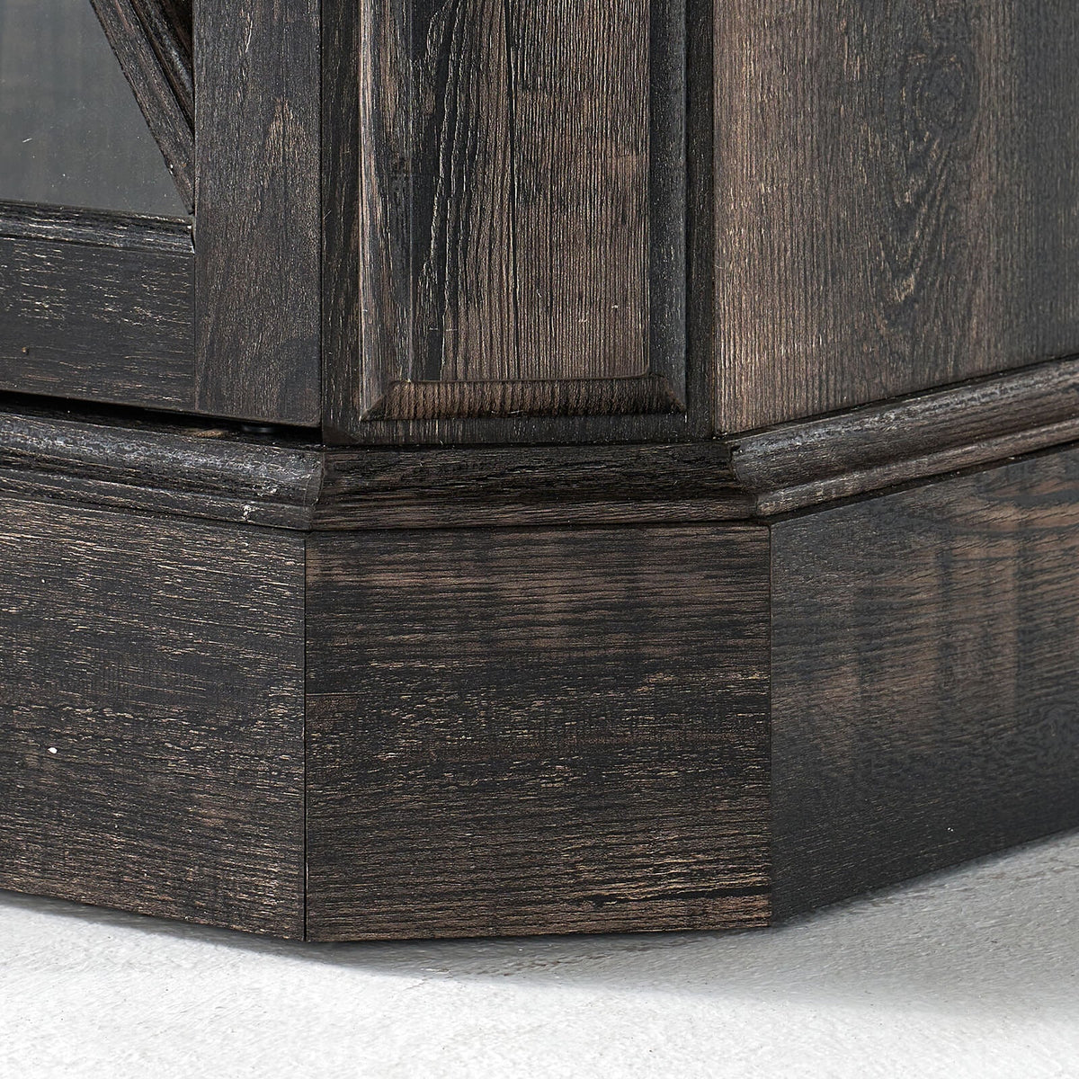 Weston 70" Bevel Fireplace TV Stand - Black Oak