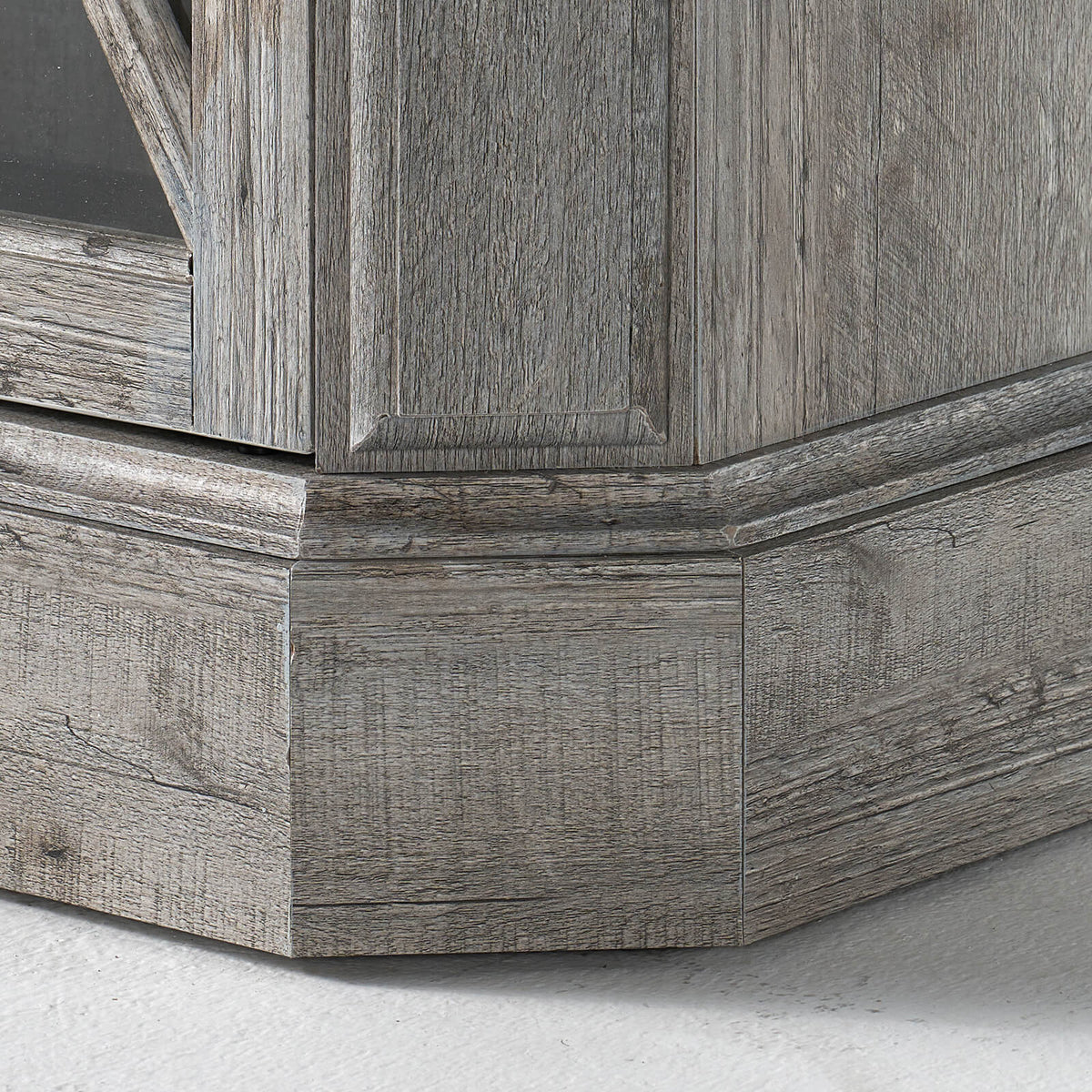 Weston 70" Bevel Fireplace TV Stand - Light Gray