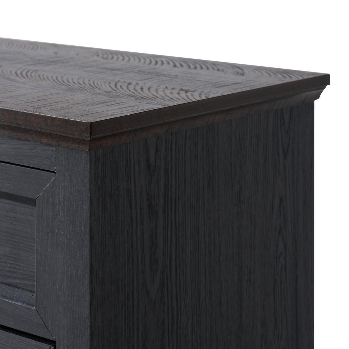 Liviana 70" Fireplace TV Stand - Espresso & Drak Grey