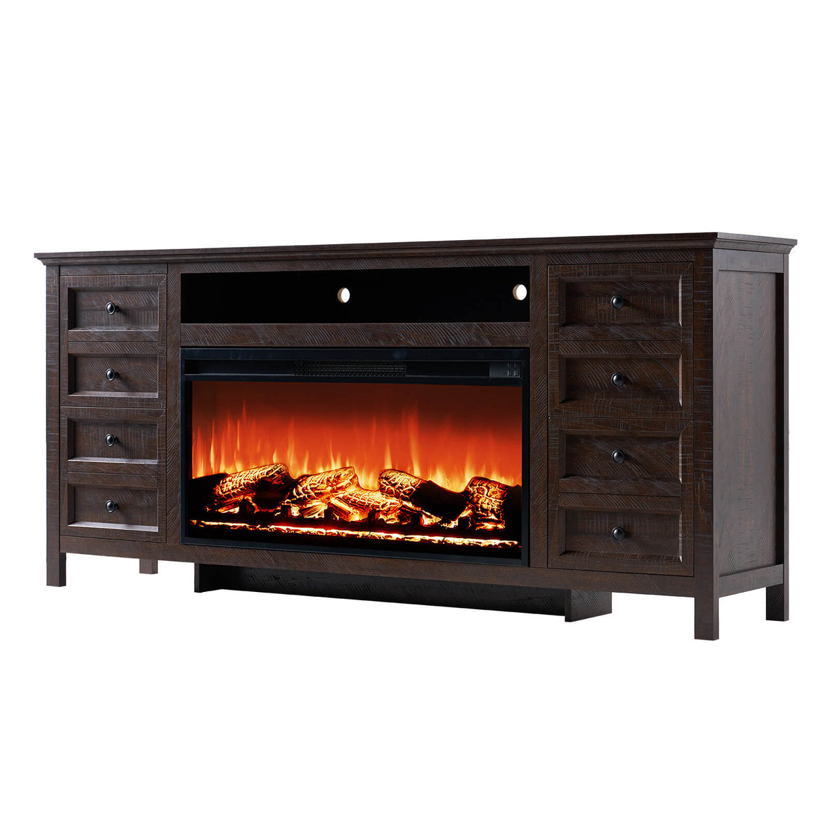 Shipston 70" Fireplace TV Stand - Espresso