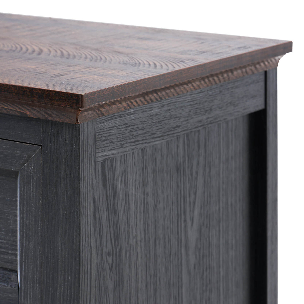 Shipston 70" Fireplace TV Stand - Espresso & Dark Gray