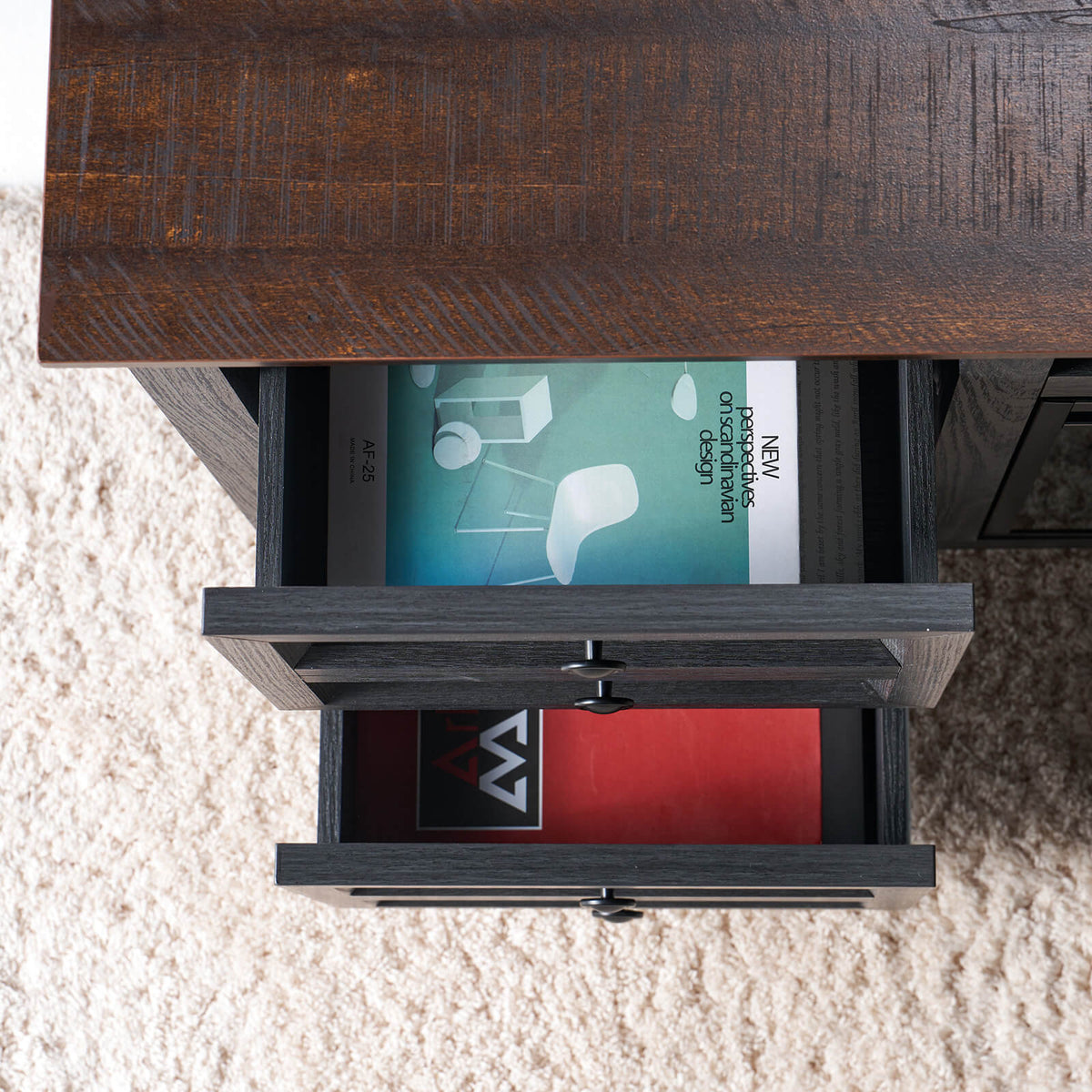 Shipston 70" Fireplace TV Stand - Espresso & Dark Gray