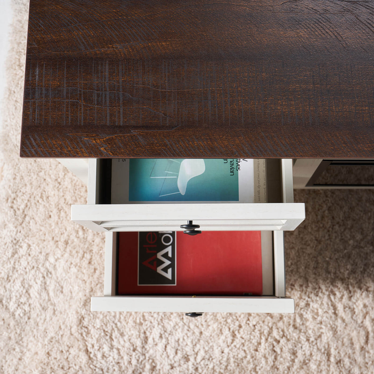 Shipston 70" Fireplace TV Stand - Espresso & white