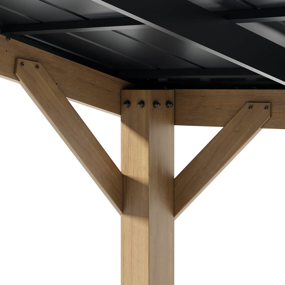 Bayshore Sloped Roof Gazebo with Bar Shelf - 10x14ft
