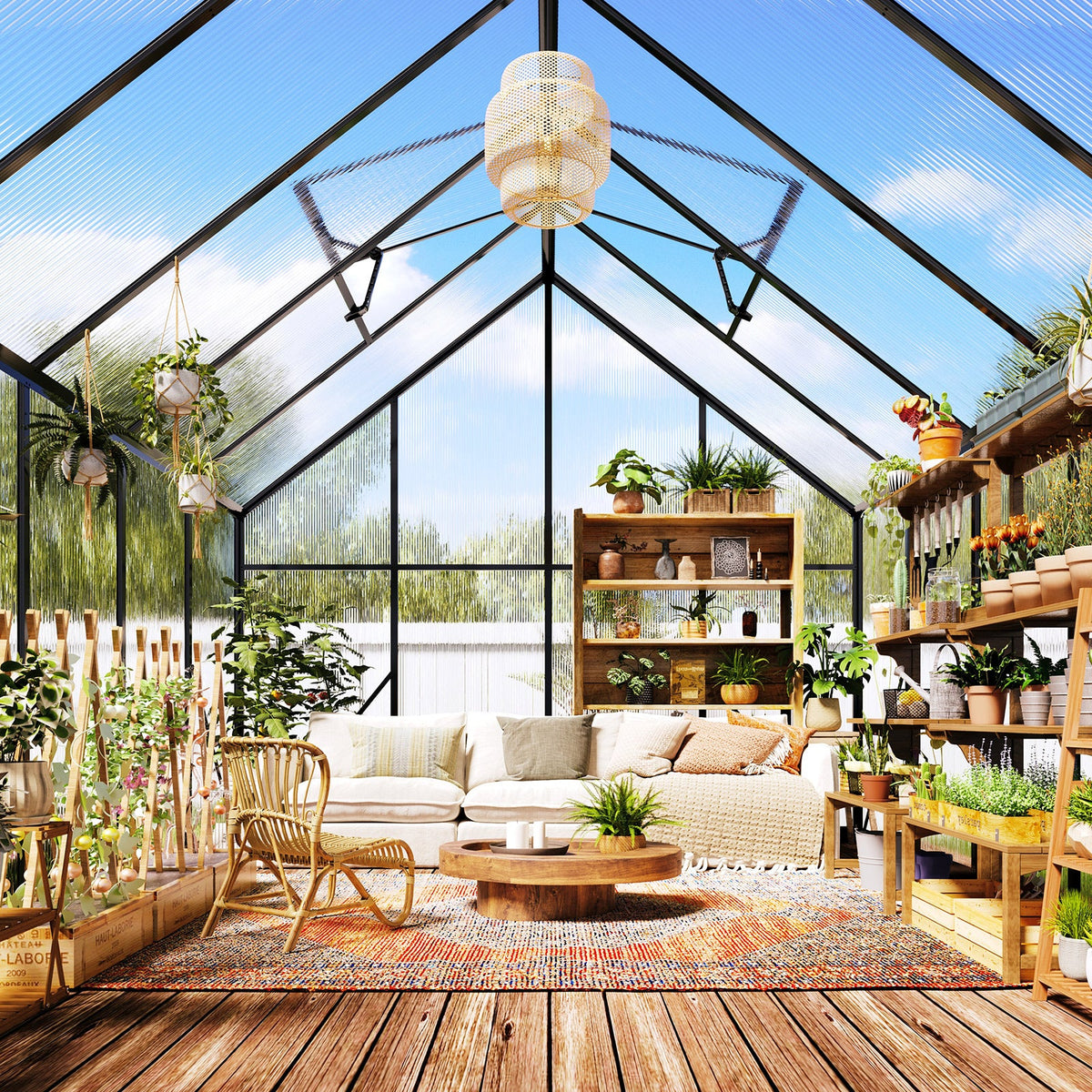 Verda Polycarbonate Greenhouse - 7.7x11.4x7.0 FT