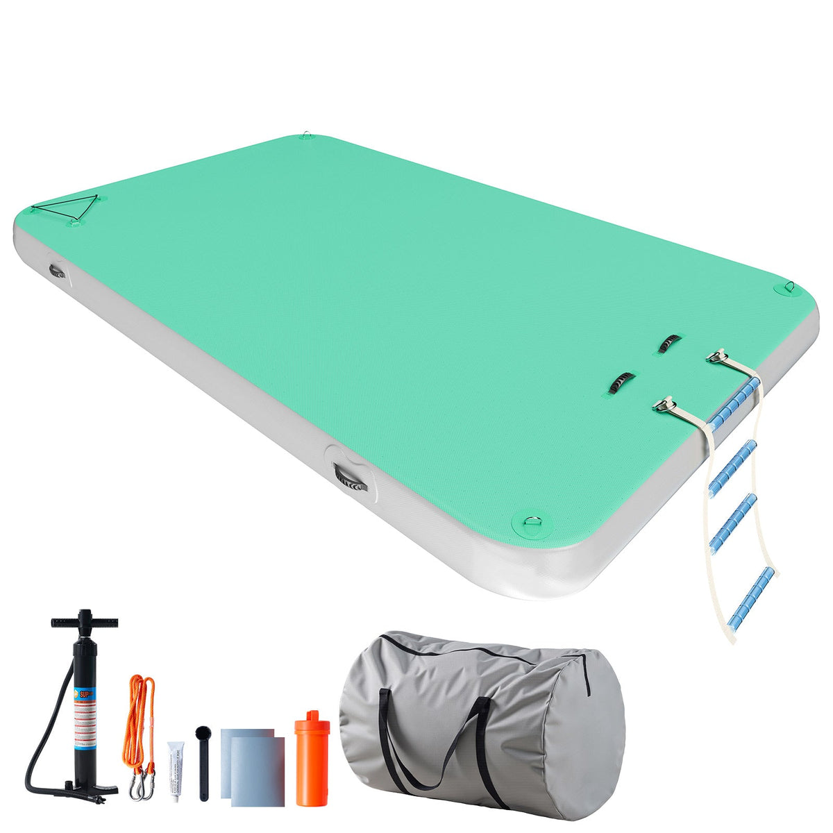 Ploov Inflatable Floating Dock - Regular / 10x6 FT / Green