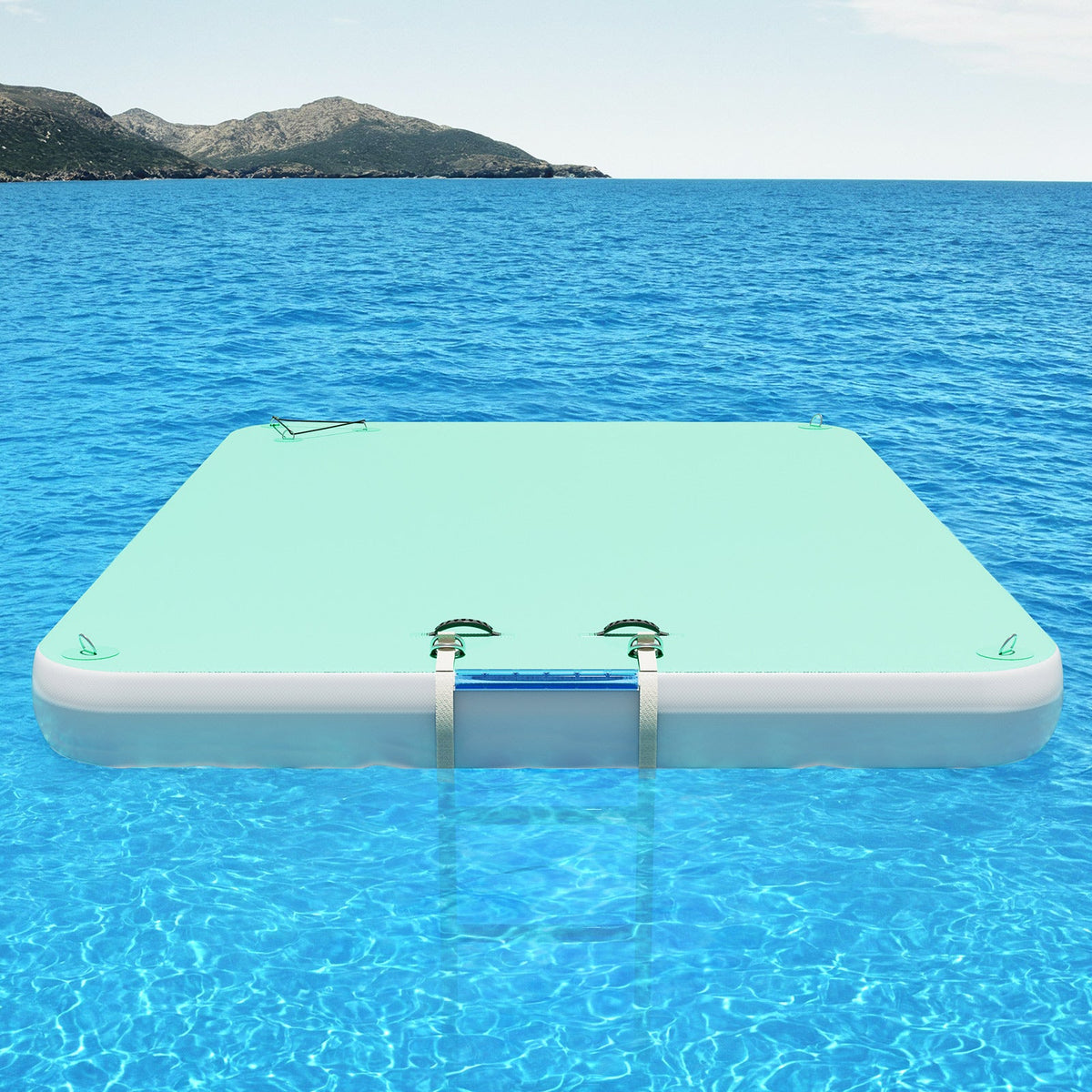 Ploov Inflatable Floating Dock - Regular / 10x6 FT / Green