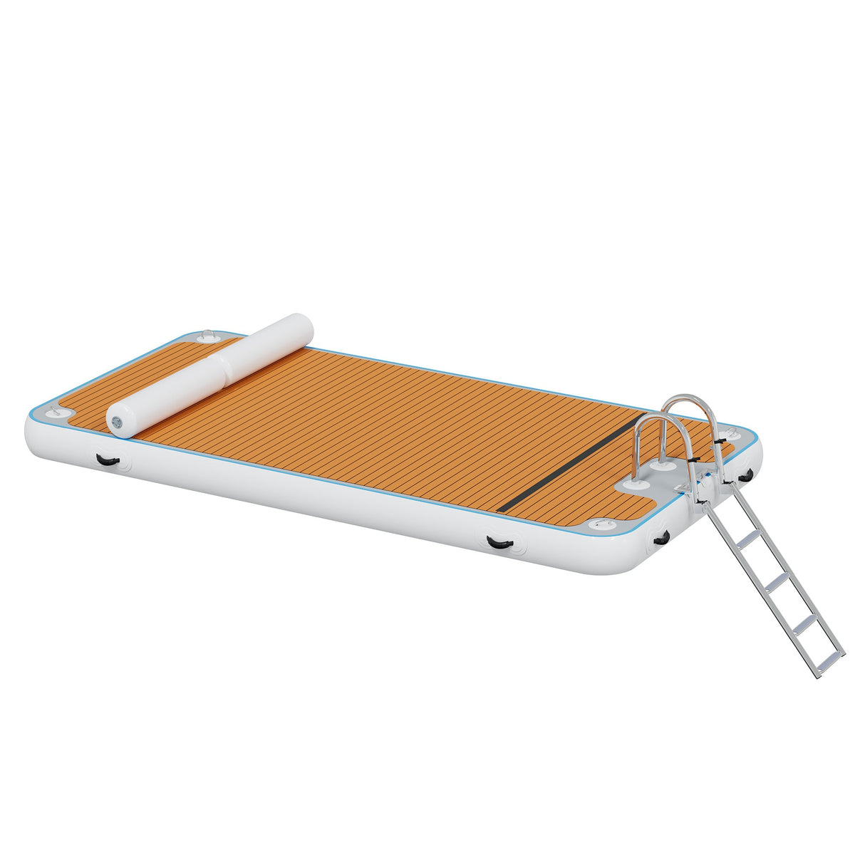 Ploov Inflatable Floating Dock - EVA Surface / 12x6 FT / Brown