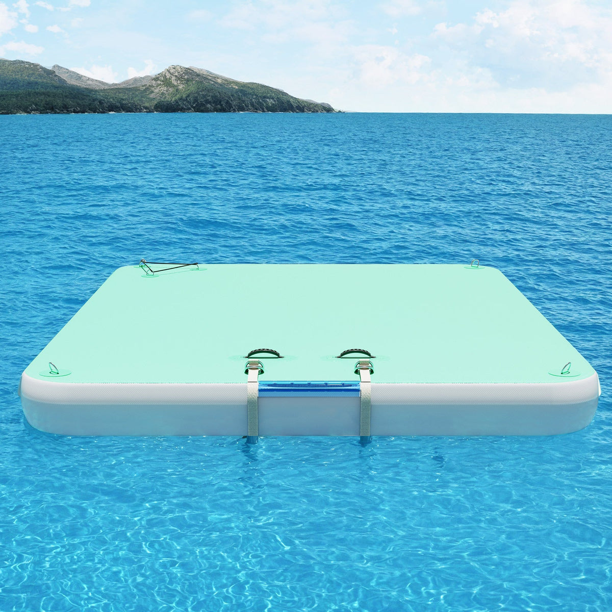 Ploov Inflatable Floating Dock - Regular / 8x6 FT / Green