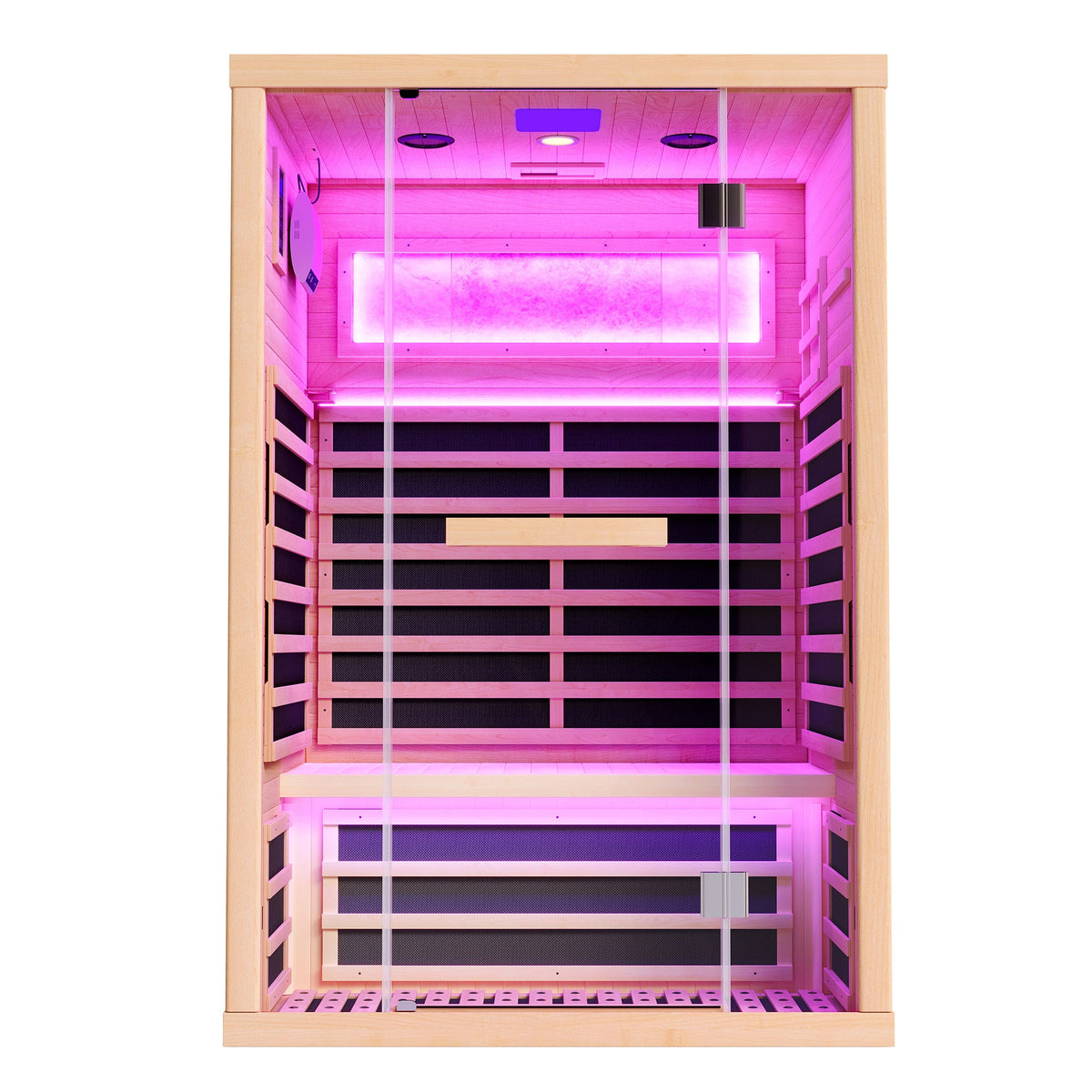 Low EMF Infrared Saunas for Home Amerlife 2-Person 47.2*x34.2*x70.9 Inch
